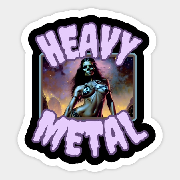 Heavy Metal I Sticker by Heaven Vale's Heavy Metal